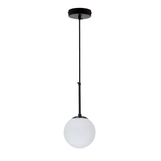 CANDELLUX 31-09586 POMPEI LAMPA WISZĄCA CZARNY 1X40W E27 KLOSZ BIAŁY 15CM