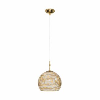 KOLARZ 0392.31S.3.AQ.CH LUNA lampa wisząca złoto 24K