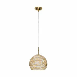 KOLARZ 0392.31S.3.AQ.CH LUNA lampa wisząca złoto 24K