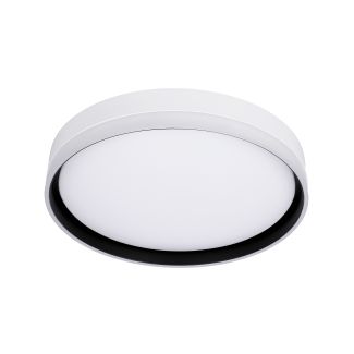 CANDELLUX 13-11305 FLORIDA LAMPA SUFITOWA PLAFON BIAŁY+CZARNY 24W LED 39 CM KLOSZ BIAŁY