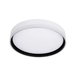 CANDELLUX 13-11305 FLORIDA LAMPA SUFITOWA PLAFON BIAŁY+CZARNY 24W LED 39 CM KLOSZ BIAŁY