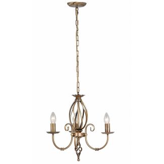 ELSTEAD ARTISAN ART3 AGD BRASS 3Lt Chandelier/Semi-Flush