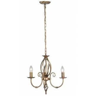 ELSTEAD ARTISAN ART3 AGD BRASS 3Lt Chandelier/Semi-Flush