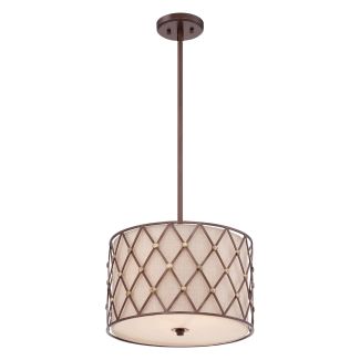ELSTEAD Brown Lattice QZ-BROWN-LATTICE-P-M 3 Light Medium Pendant