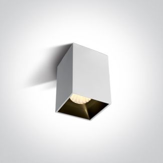 ONE LIGHT 12112ZA/W/W Sofades biała oprawa sufitowa COB LED 3000K 12W + czarny & mosiężnyawi