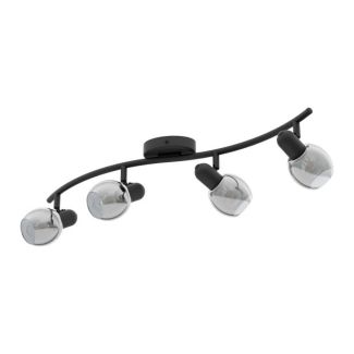 EGLO 98626 LAMPA POLLICA SPOT WELLE/4 E14 SCHWARZ/SW-TRANSP.POLLICA