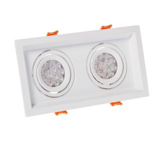SPECTRUMLED SLIP002006 Oczko sufitowe MDD MINI DUE GU10 X 2 GU10 250V IP20 110x210x40mm BIAŁY