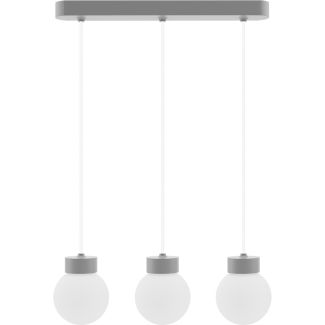HELLUX 8570336 Lampa wisząca Barrel-Orb Kula 3pł szary