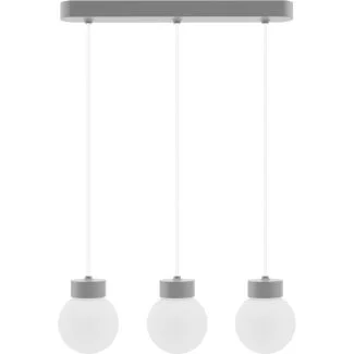 HELLUX 8570336 Lampa wisząca Barrel-Orb Kula 3pł szary