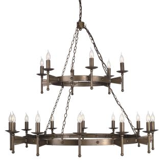 ELSTEAD CROMWELL CW18 OLD BRZ 18Lt Chandelier