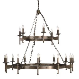ELSTEAD CROMWELL CW18 OLD BRZ 18Lt Chandelier