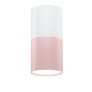 CANDELLUX 2273662 OPRAWA SUFITOWA TUBA 1X50W GU10 RÓŻOWY+BIAŁY ŚR. 5,8 CM