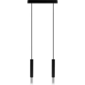 HELLUX 8621219 Lampa wisząca Madera2 Hexa 2 pł klosz czarny