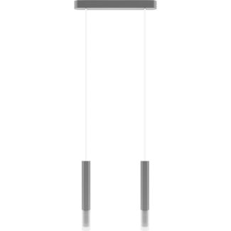 HELLUX 8621236 Lampa wisząca Madera2 Hexa 2 pł klosz szary