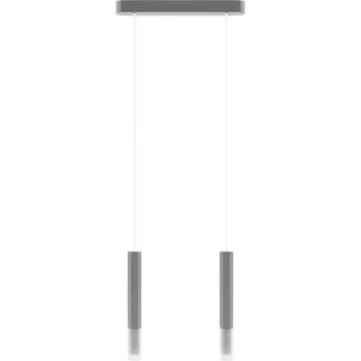 HELLUX 8621236 Lampa wisząca Madera2 Hexa 2 pł klosz szary