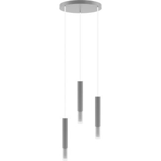 HELLUX 8621536 Lampa wisząca Madera2 Hexa 3pł (plafon) klosz szary