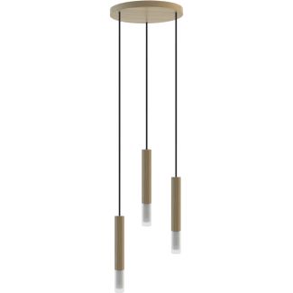 HELLUX 8621544 Madera2 Hexa lampa wisząca 3 pł (plafon) klosz