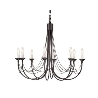 ELSTEAD CARISBROOKE CB8 BLACK 8Lt Chandelier