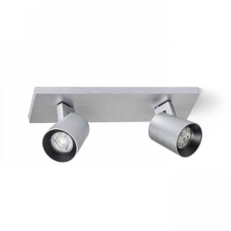 RENDL R12916 KENNY II natynkowa aluminium szczotkowane/czarna 230V GU10 2x35W