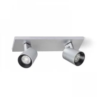 RENDL R12916 KENNY II natynkowa aluminium szczotkowane/czarna 230V GU10 2x35W