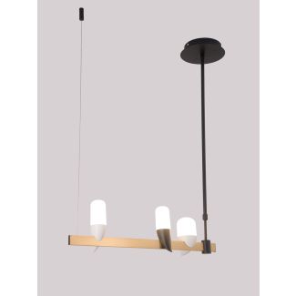 CANDELLUX 50233077 LAMPA WISZĄCA SAKAI 3 CZARNY ZŁOTY