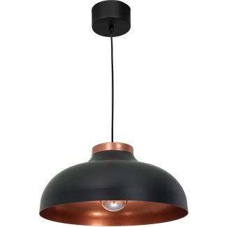LUMINEX 1735 żyrandol Basca black/copper 1
