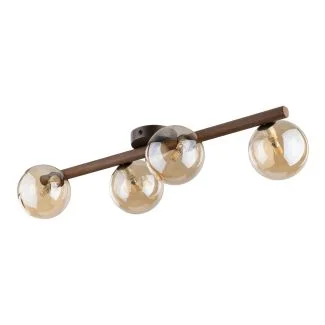 TK-LIGHTING 11094 ESTERA WOOD ORZECH BURSZTYN LAMPA SUFITOWA 4XG9