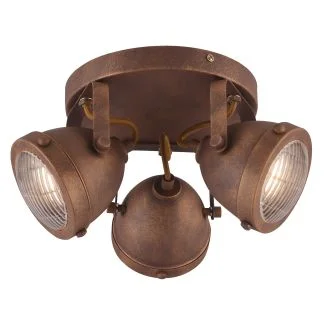 CANDELLUX 98-71095 FRODO LAMPA SUFITOWA PLAFON 3X40W GU10 RDZAWY