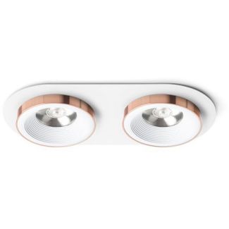 RENDL R13240 SHARM R II wpuszczana biała miedź 230V LED 2x10W 24° 3000K