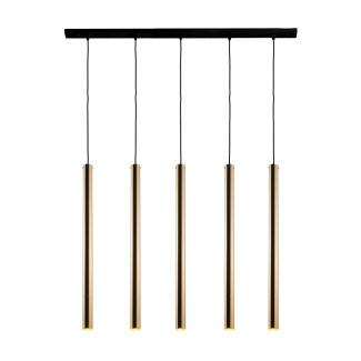 ANTIGO Lampa wisząca Akadi 5 - Mosiądz polerowany-czarna (700 mm) 8887