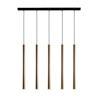 ANTIGO Lampa wisząca Akadi 5 - Mosiądz polerowany-czarna (700 mm) 8887