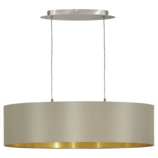 EGLO 31613 LAMPA MASERLO OPRAWA WISZĄCA HL/2 L-780 NICKEL-M/TAUPE MASERLO