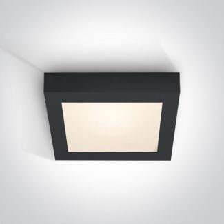 ONE LIGHT 62122F/B/W Morfi czarny plafon LED IP40 3000K 22W