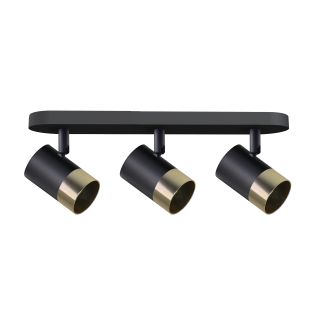CANDELLUX 93-27436 TOBI LAMPA SUFITOWA LISTWA CZARNY 3X15W GU10 KLOSZ CZARNY+ZŁOTY