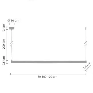 Step into design ST-8960-L80 titan Lampa wisząca BEAM-80 LED tytan 80 cm