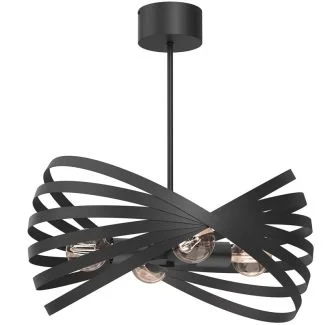 LUMINEX 8973 żyrandol Sparkle black 4xE27