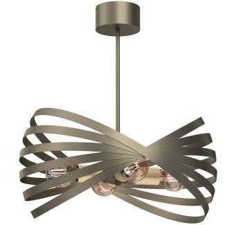 LUMINEX 8992 żyrandol Sparkle titanium gold/gold 4xE27