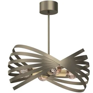LUMINEX 8992 żyrandol Sparkle titanium gold/gold 4xE27