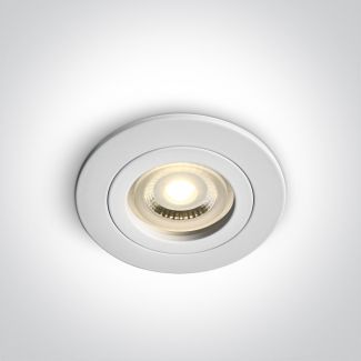 ONE LIGHT 10105A1/W Perisa biały wpust z podwójnym pierścieniem i oprawką GU10 MR16 50W