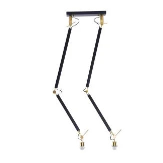 AZZARDO AZ4191 ZYTA 2 S PENDANT LAMPBODY BK/GO DECORATIVE PENDANT BLACK / GOLD