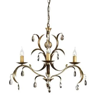 ELSTEAD LILY LL3 ANT BRZ 3Lt Chandelier/Semi-Flush
