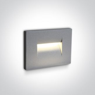 ONE LIGHT 68064/G/W Simi 2 szara ścienna oprawa do wbudowania LED 3000K 3,6W IP65