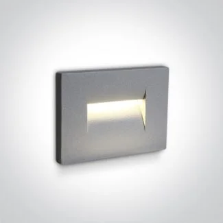 ONE LIGHT 68064/G/W Simi 2 szara ścienna oprawa do wbudowania LED 3000K 3,6W IP65