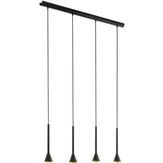 EGLO 97605 HL/4 GU10 SCHWARZ/GOLD CORTADERAS