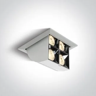 ONE LIGHT 51406B/W/W Namata biały wpuszczany downlight z odbłyśnikiem ciemny chrom COB LED 3000K 16W