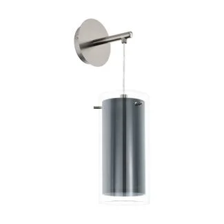 EGLO 99288 LAMPA PINTO TEXTIL OPRAWA ĆCIENNA WL/1 E27 NICKEL-M/GRAU/KLARPINTO TEXTIL