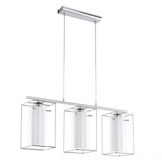 EGLO 94378 LAMPA LONCINO 1 OPRAWA WISZĄCA HL/3 CHROM/KLAR-WEISS LONCINO 1