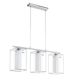 EGLO 94378 LAMPA LONCINO 1 OPRAWA WISZĄCA HL/3 CHROM/KLAR-WEISS LONCINO 1