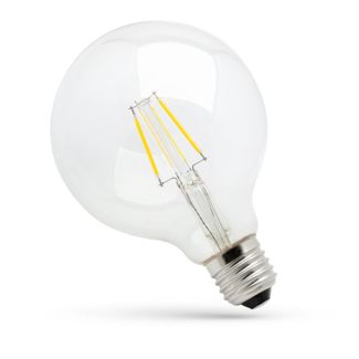 SPECTRUMLED WOJ+14341 ŻARÓWKA LED GLOB G125 E-27 230V 8W COG NW CLEAR
