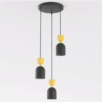 EMIBIG 1739/3PREM GAUDI 3PREM BLACK ORANGE Lampa wisząca